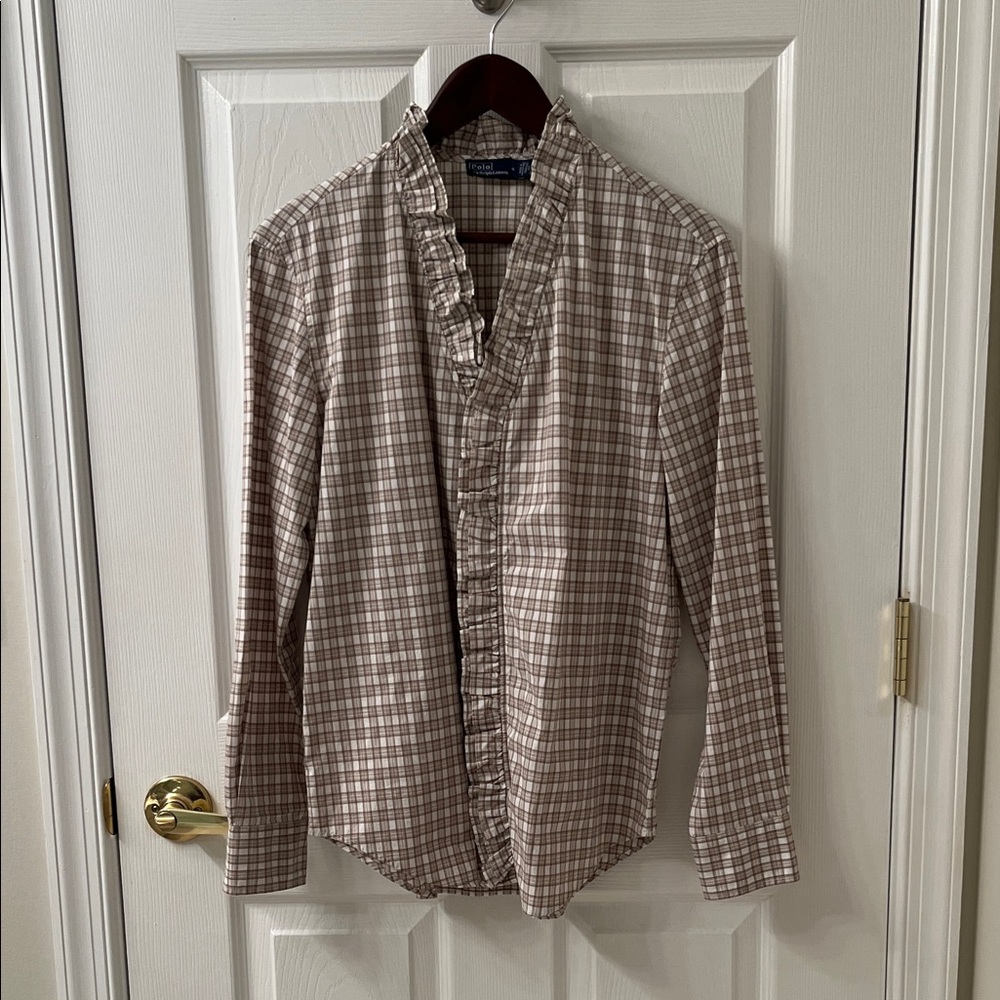 Polo Ralph Lauren Brown Checkered Button-Down Shirt
